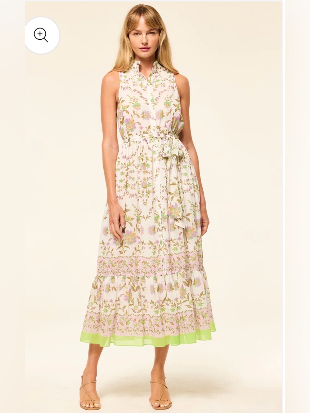 Misa Los Angeles Thebes Floral Dress Sleeveless